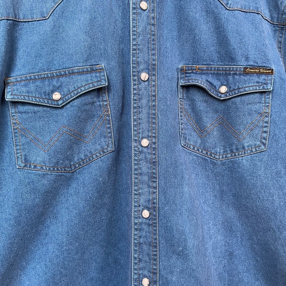 Vintage 🐚 100% cotton, denim button up - Picture 6 of 10